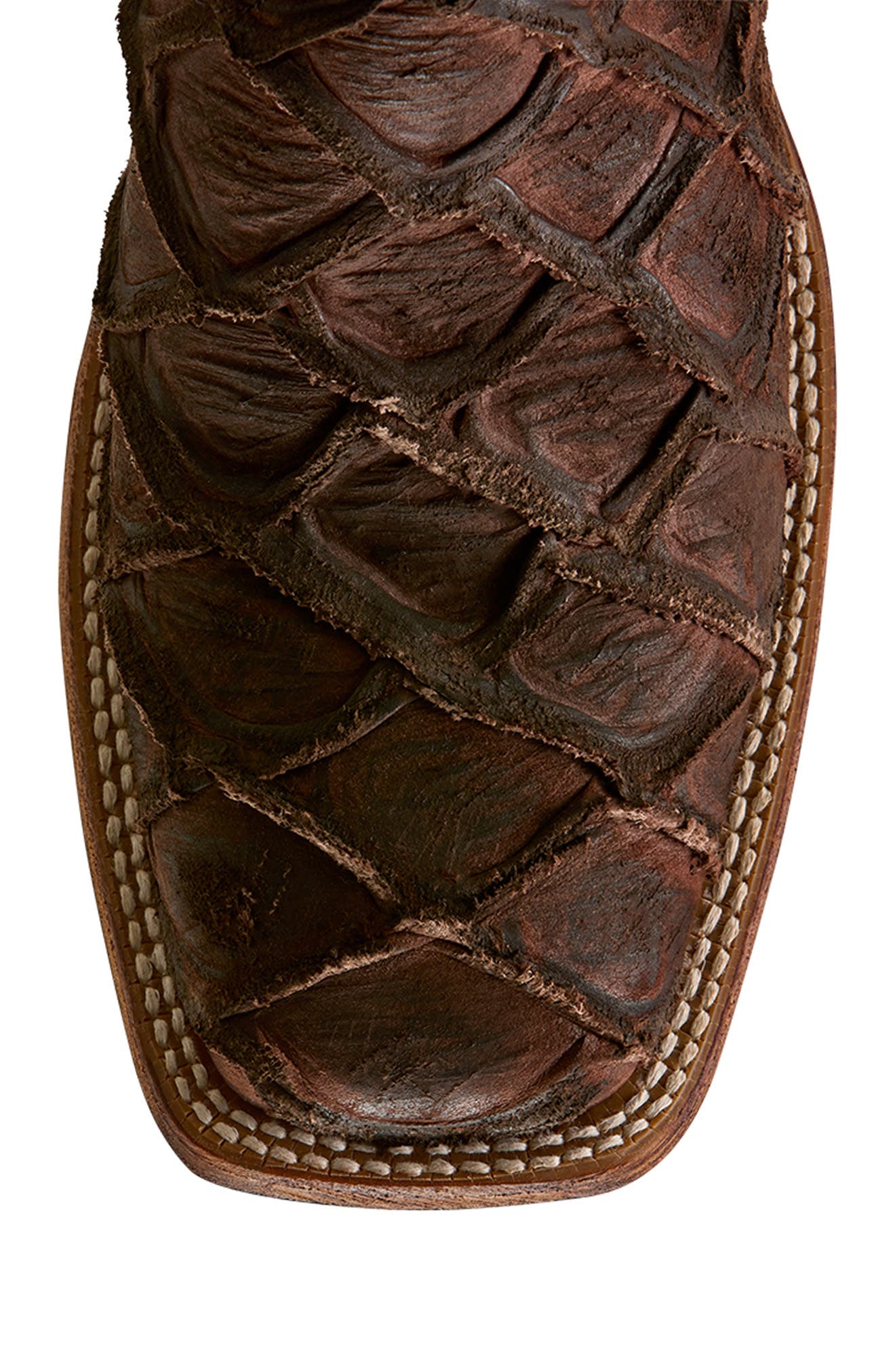 Riverside Wide Square Toe Western Boot, Alternate, color, CHOCOLATE BASS PRINT