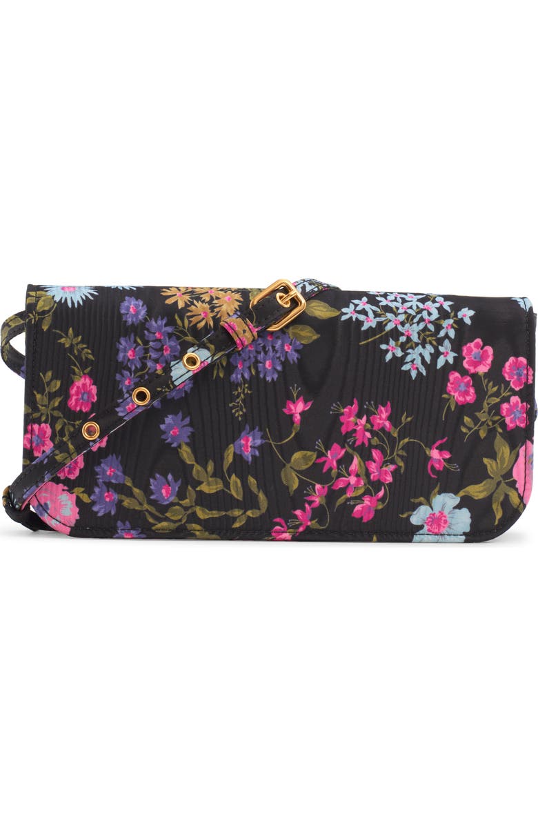 Valentino Garavani Locò Jewel Floral Moiré Clutch, Alternate, color,