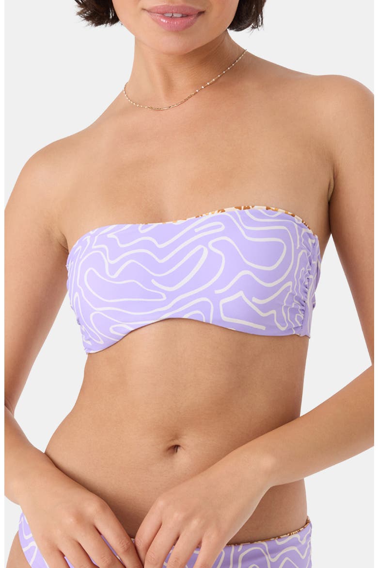 Sunshine State of Mind Reversible Bandeau Bikini Top, Main, color, PURPLE MULTI