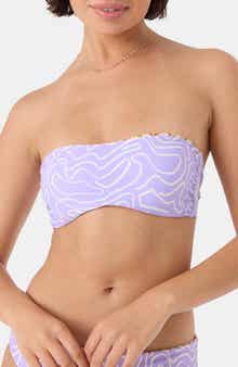 Roxy Sunshine State of Mind Reversible Bandeau Bikini Top
