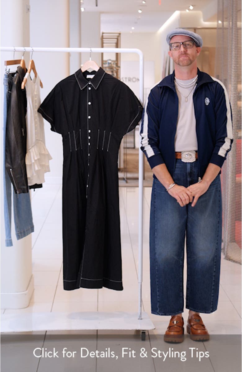 Short Sleeve Poplin Shirtdress, sales video thumbnail