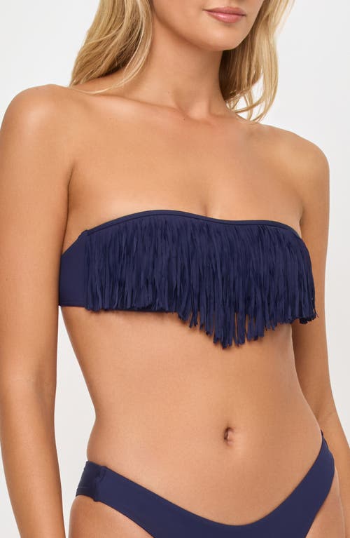 L*space Lspace Dixie Fringe Strapless Bikini Top