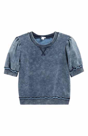 Splendid Kids' Washed Puff Sleeve Top