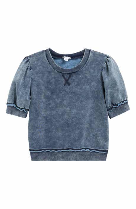 Splendid Kids' Washed Puff Sleeve Top