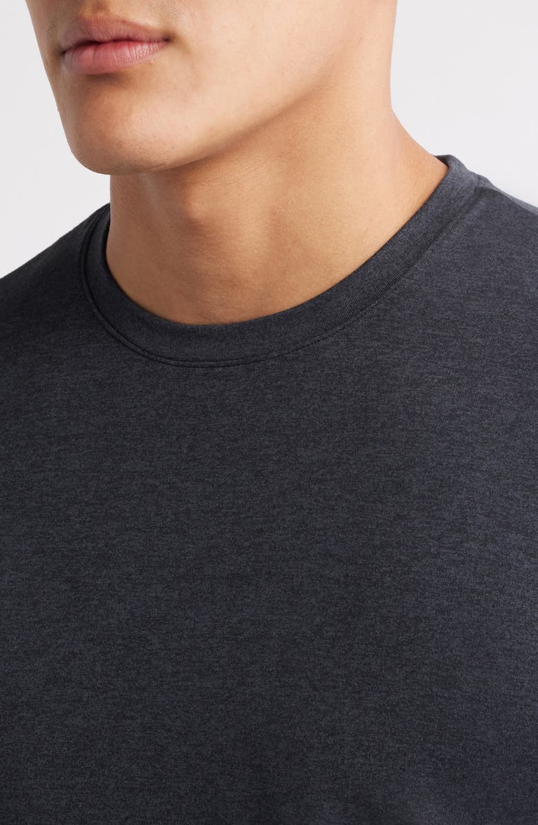 Zella Dynamic Crewneck T-Shirt, Alternate, color, Grey Dark Charcoal Heather