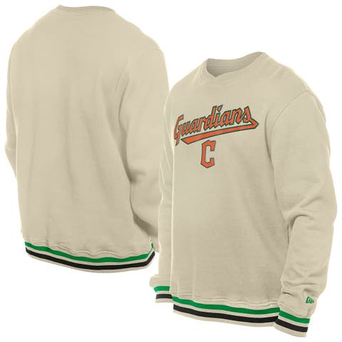Men
s New Era  Cream Cleveland Guardians St. Patrick
s Day Twill Pullover Sweatshirt