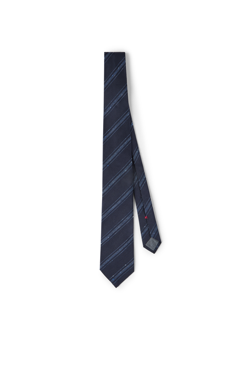 Silk and cotton tie