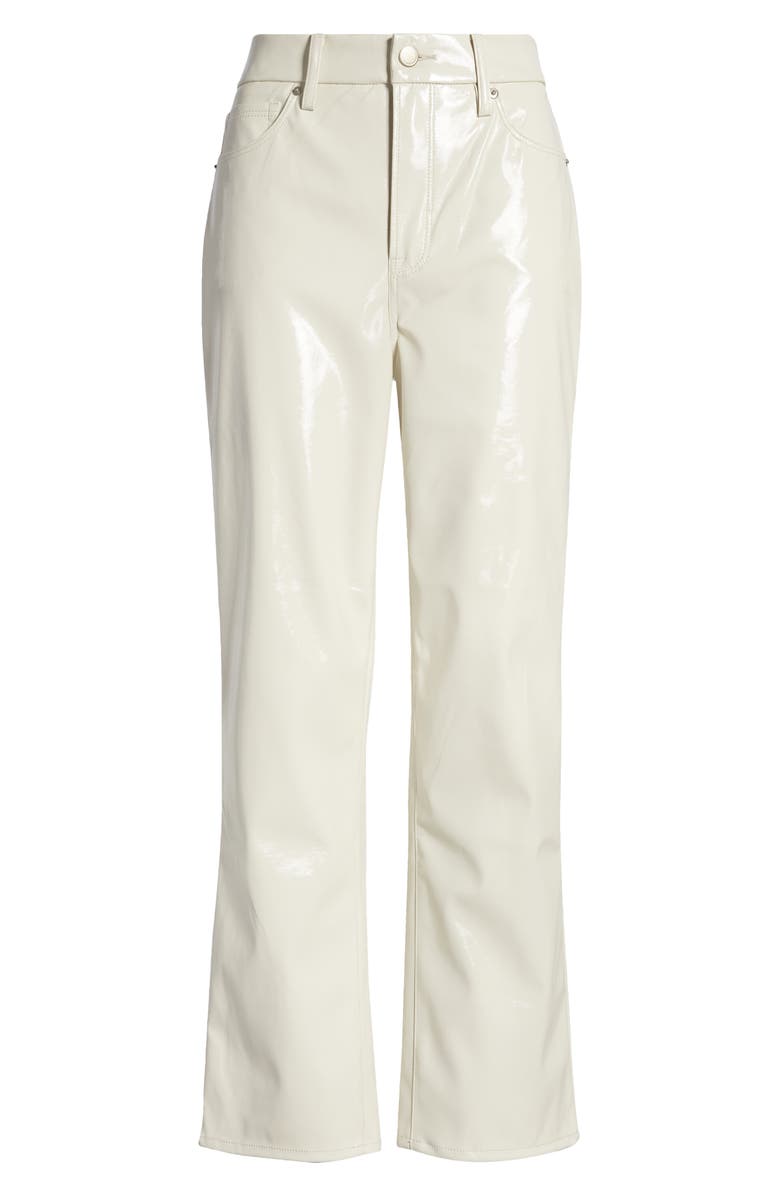 Good American Good Curve Faux Leather Straight Leg Pants, Alternate, color, 