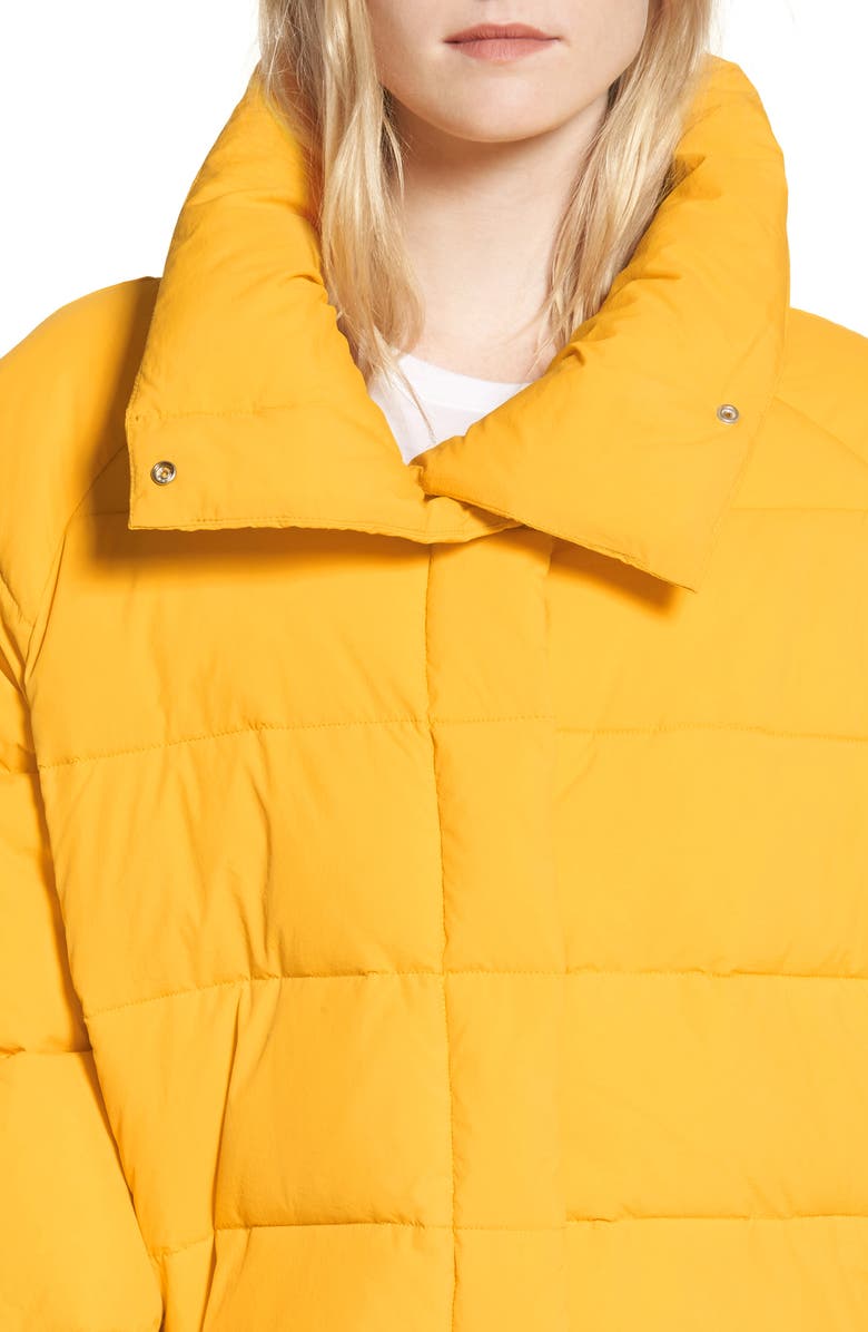 Topshop Puffer Coat, Alternate, color, 