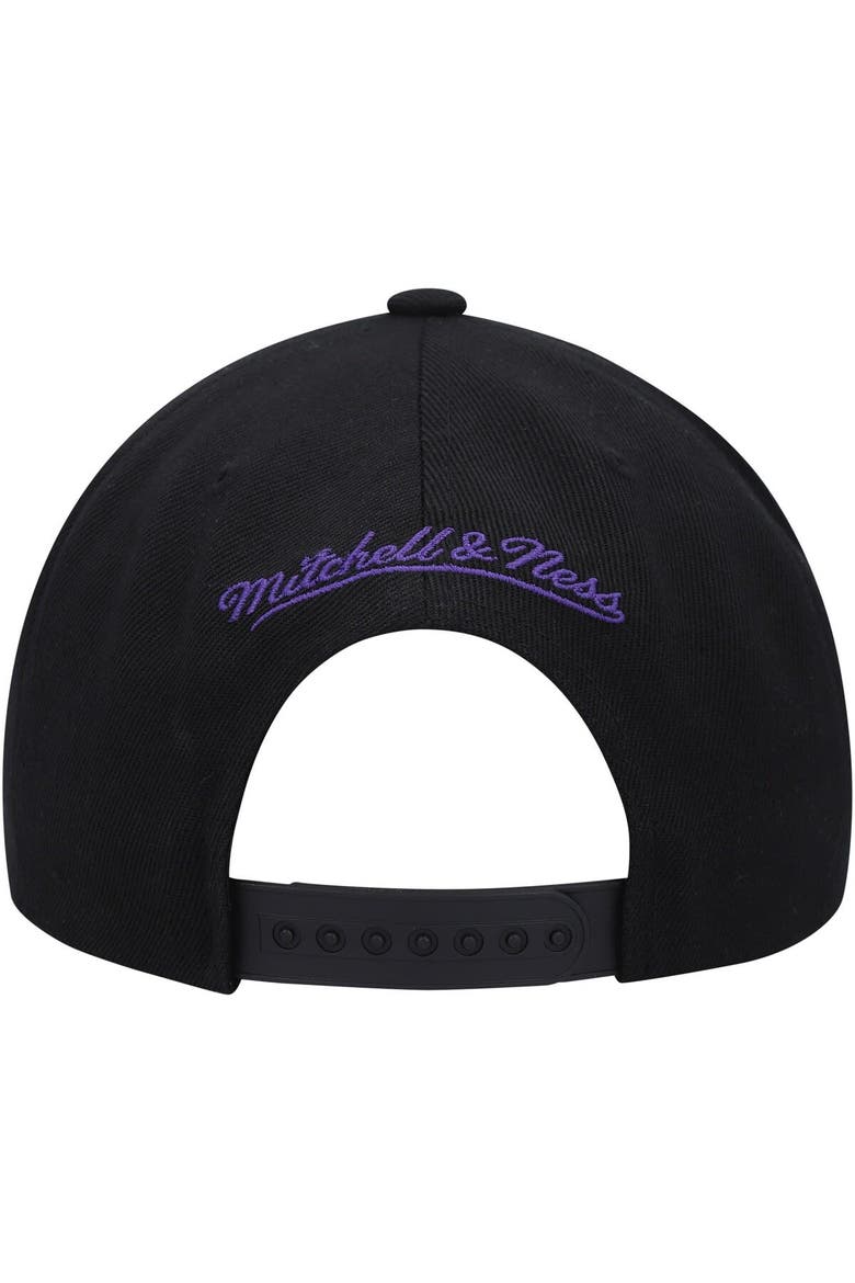 Men's Mitchell & Ness Black Sacramento Kings Side Core 2.0 Snapback Hat, Alternate, color, Black