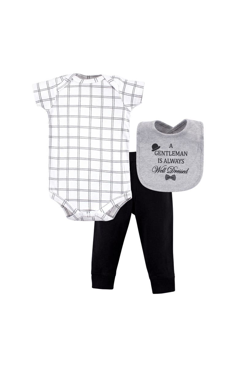 Little Treasure Bodysuit, Pant and Bib, Main, color, Well Dressed