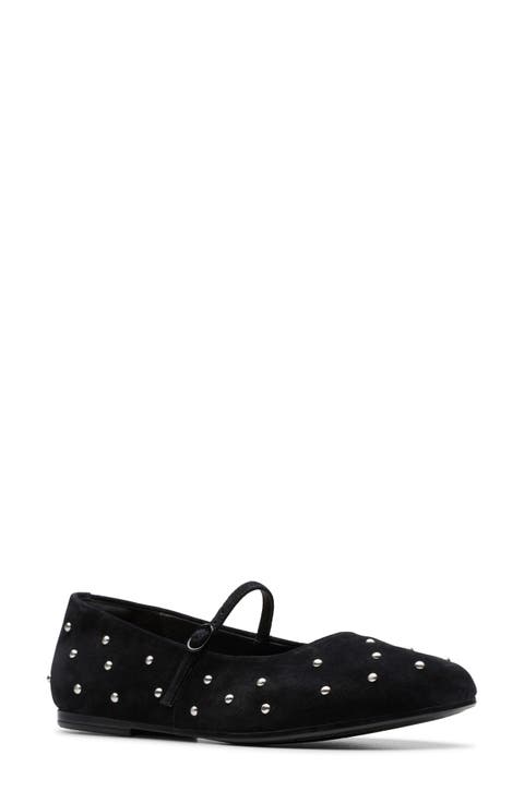 Livia Stud Mary Jane Flat