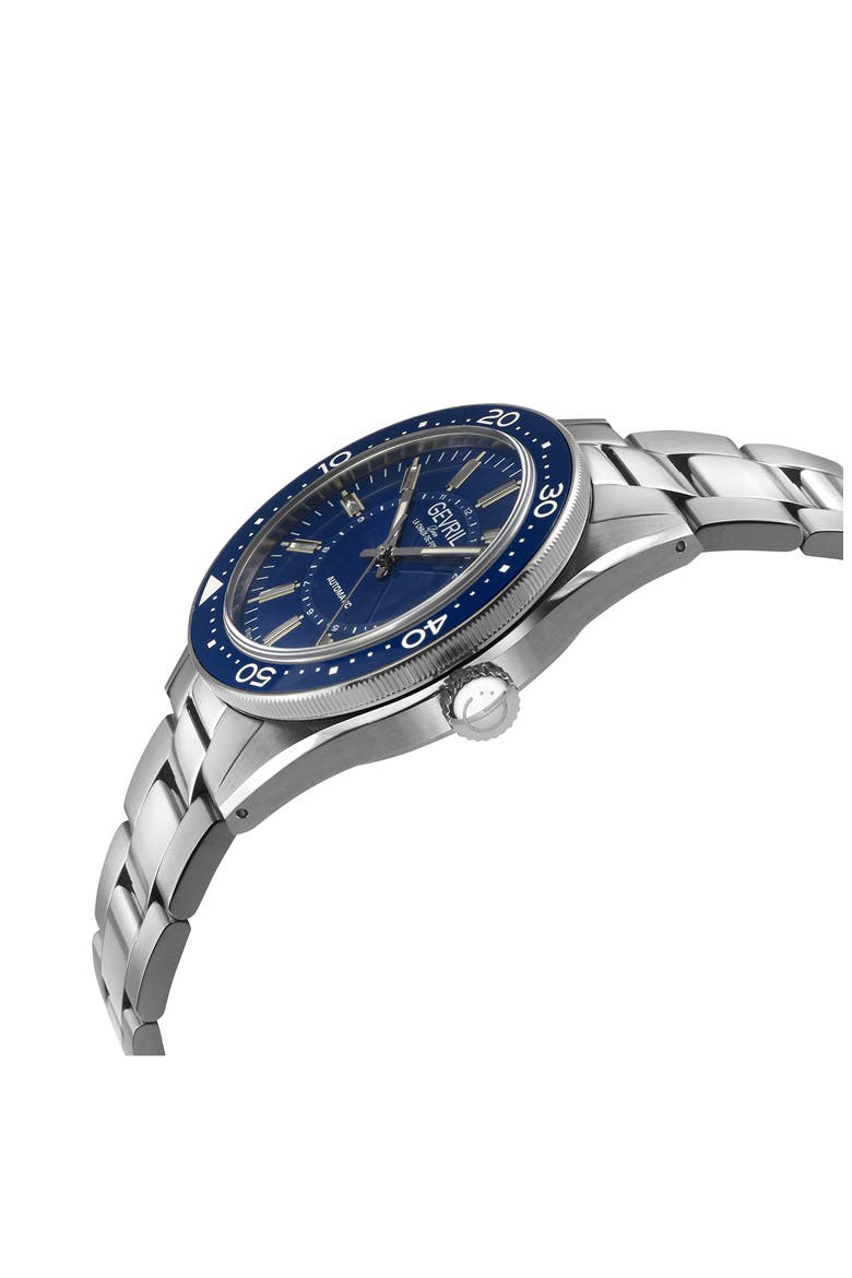 Belmont Bracelet Watch, 39.5mm, Alternate, color, SILVER/BLUE