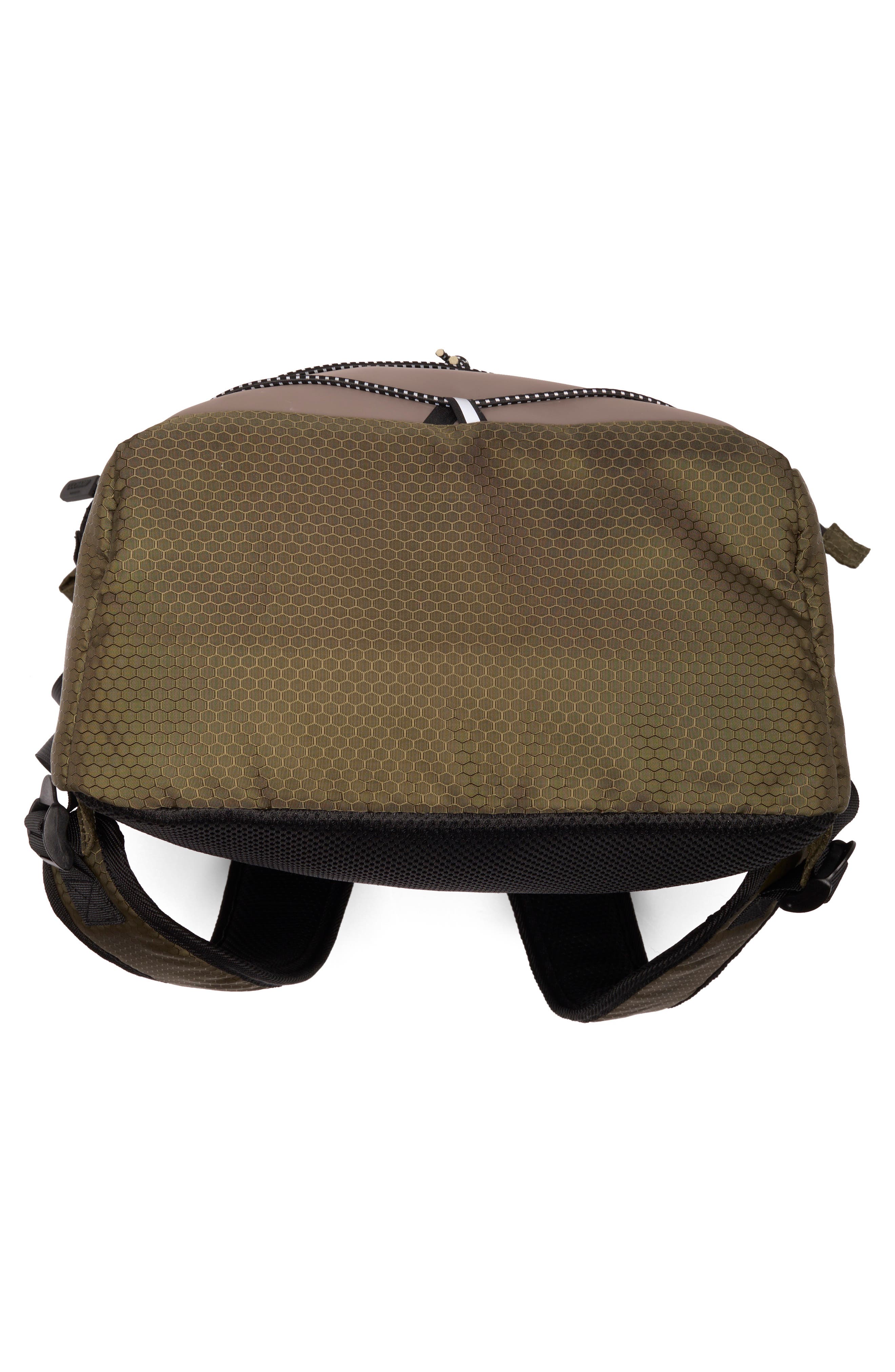 Ripstop Rubberized Rolltop Backpack, Alternate, color, GREEN TAUPE