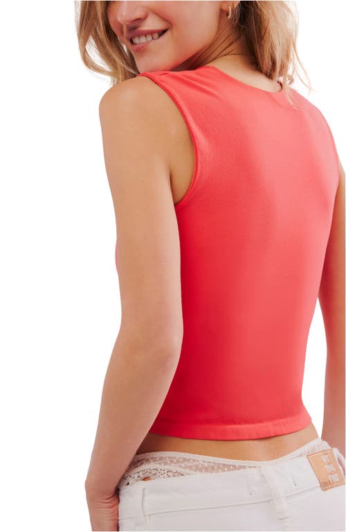 Free People Clean Lines Seamless Muscle Fit Camisole In Lychee