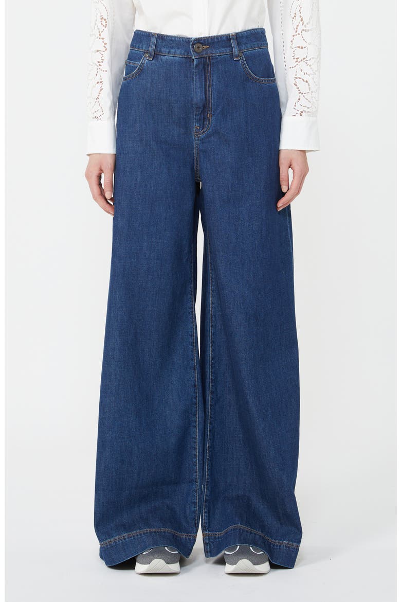 Vega Wide Leg Jeans, Main, color, NAVY