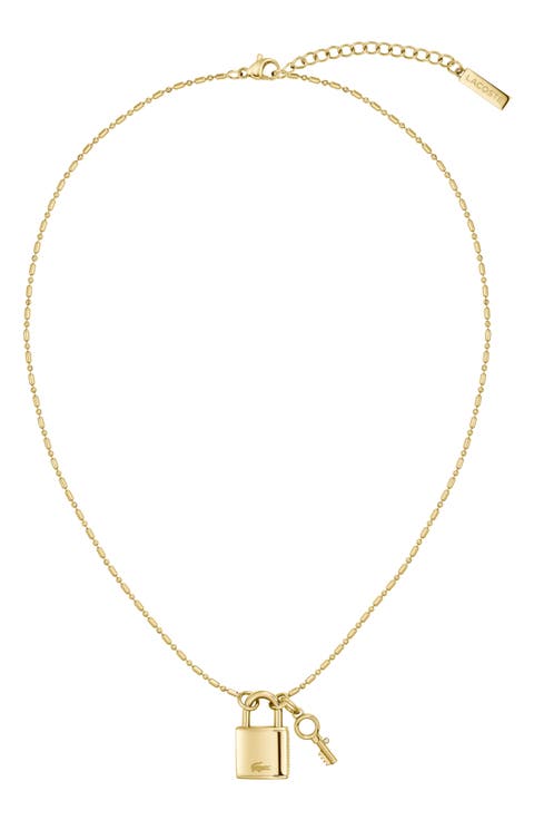 Symbol Lock & Key Pendant Necklace