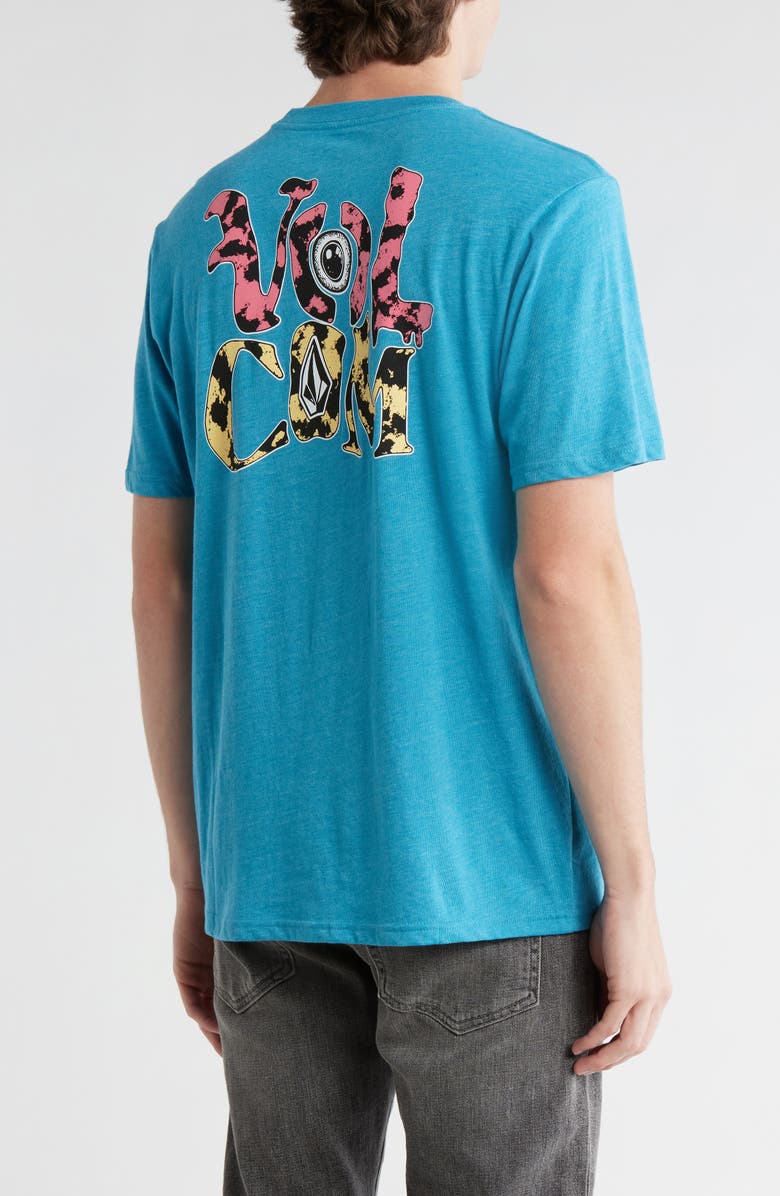 Volcom Eye Warp Graphic Cotton T-Shirt, Alternate, color, Bay Blue Heather