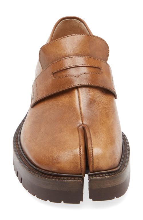 Maison Margiela Tabi County Penny Loafer In Safari Shade