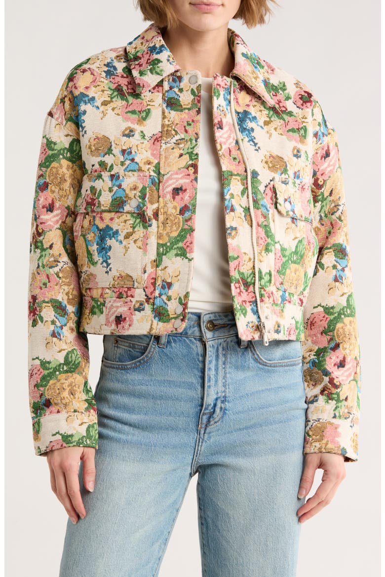 Aviator Floral Jacquard Jacket (Women) | Nordstromrack