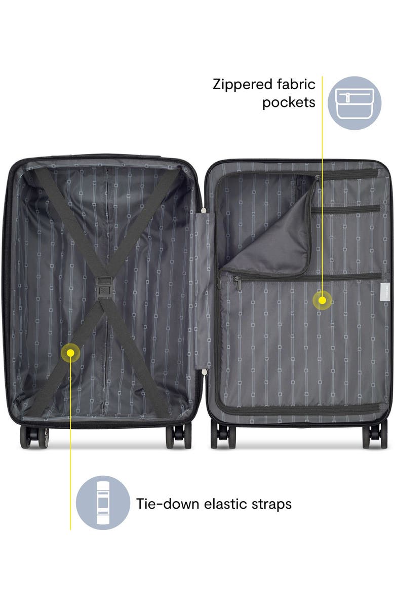Delsey Paris Margot 3-Piece Hardside Spinner Suitcase Set, Alternate, color, Black