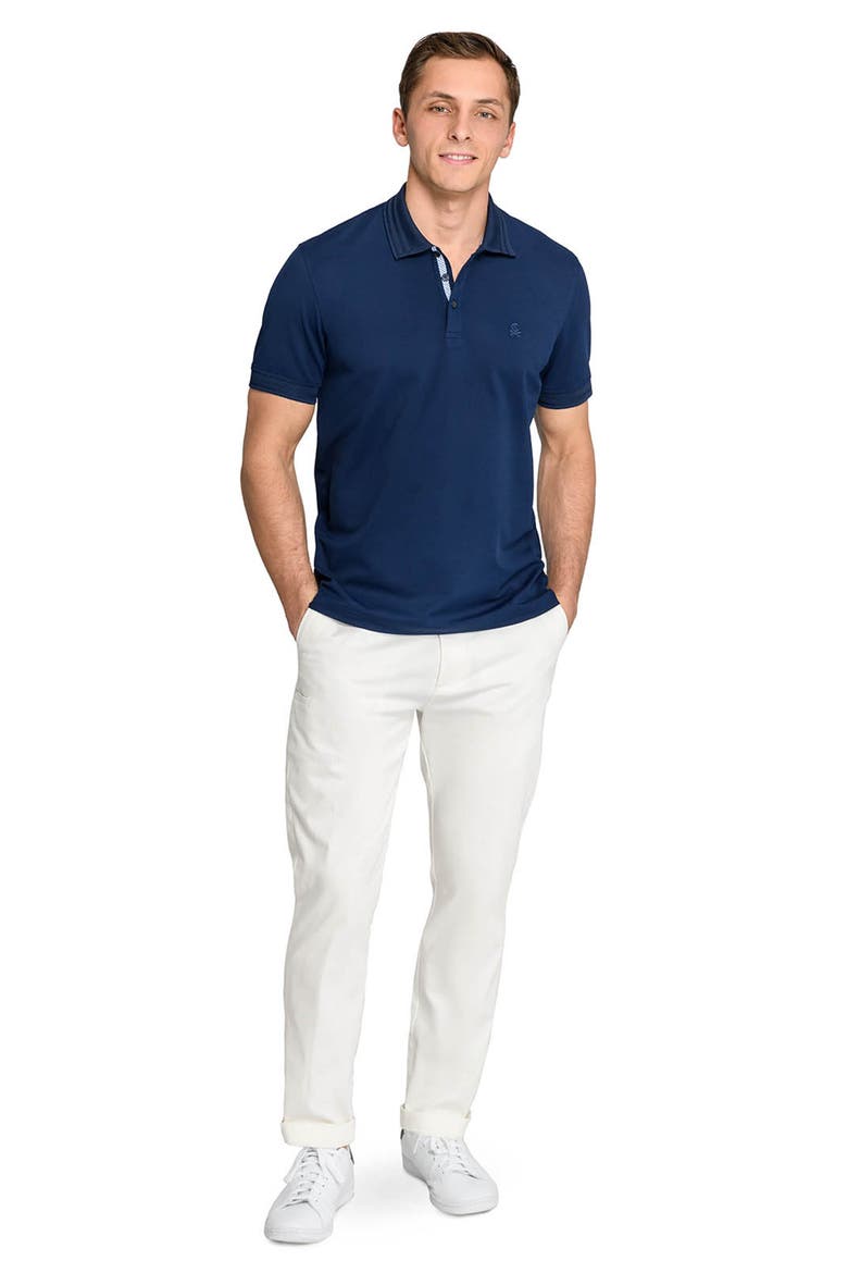 Slim Fit Short Sleeve Solid Polo, Alternate, color, NAVY