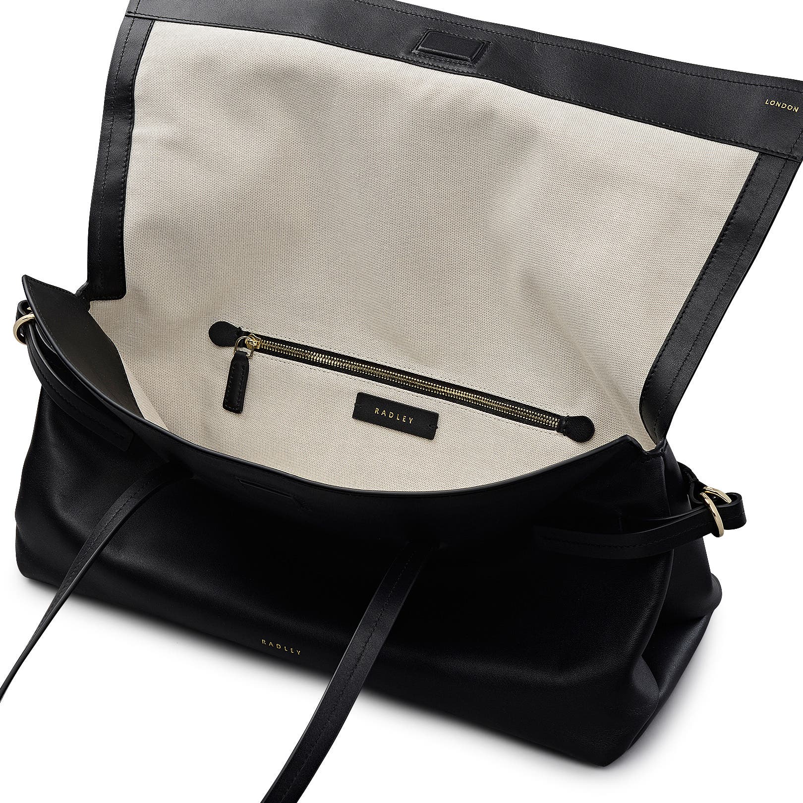 Radley Fleet Street Medium Flapover Shoulder Bag, Alternate, color, Black