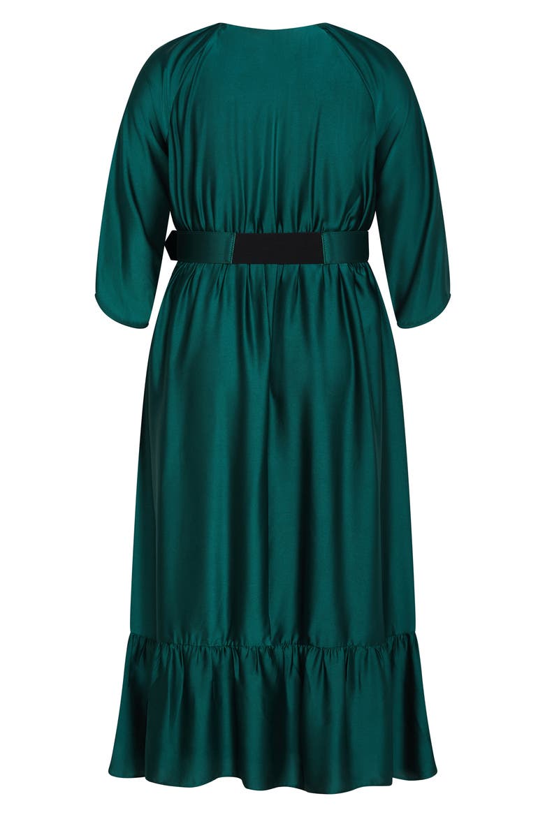Betty Belted Midi Dress, Alternate, color, JADE