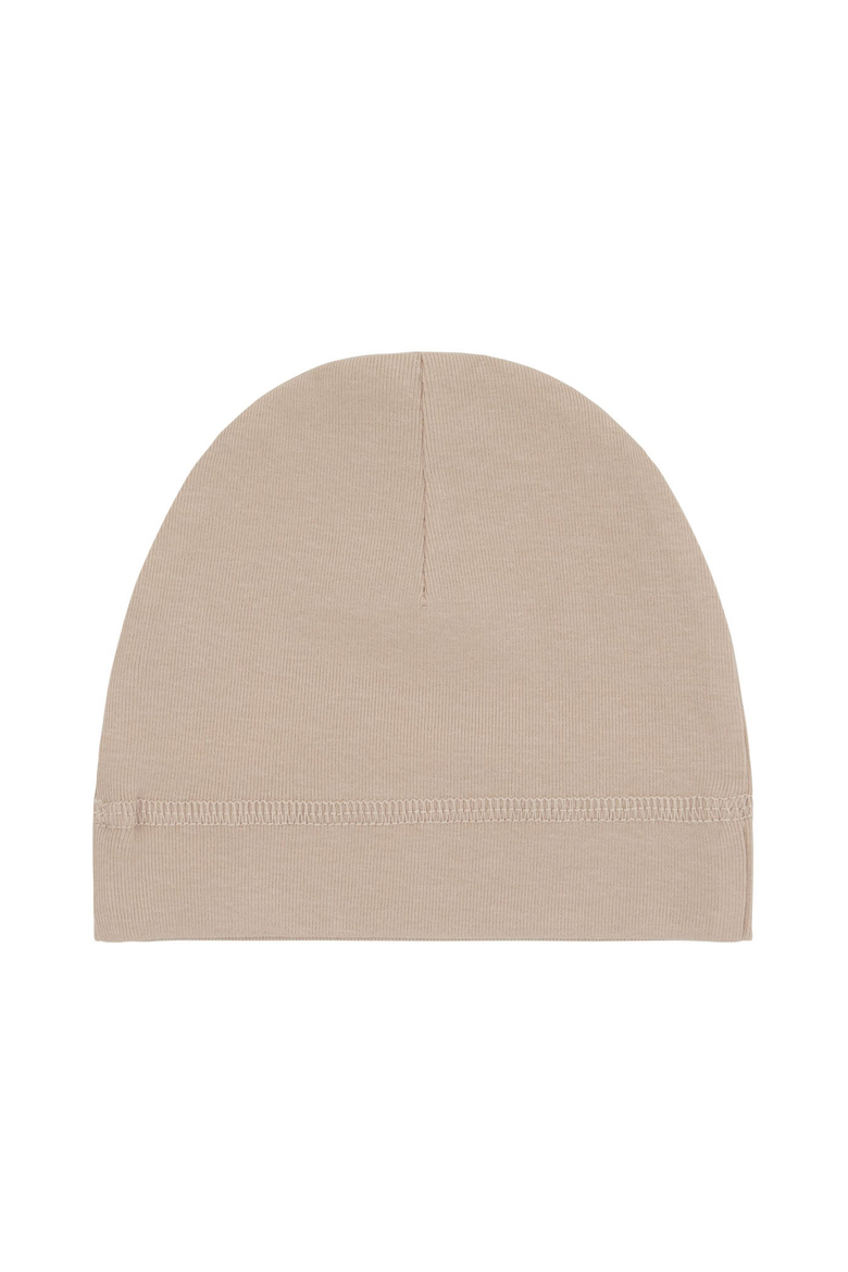 Terry Words Beanie, Main, color, Tan