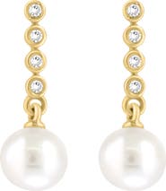 EFFY Diamond & Freshwater Pearl Drop Earrings