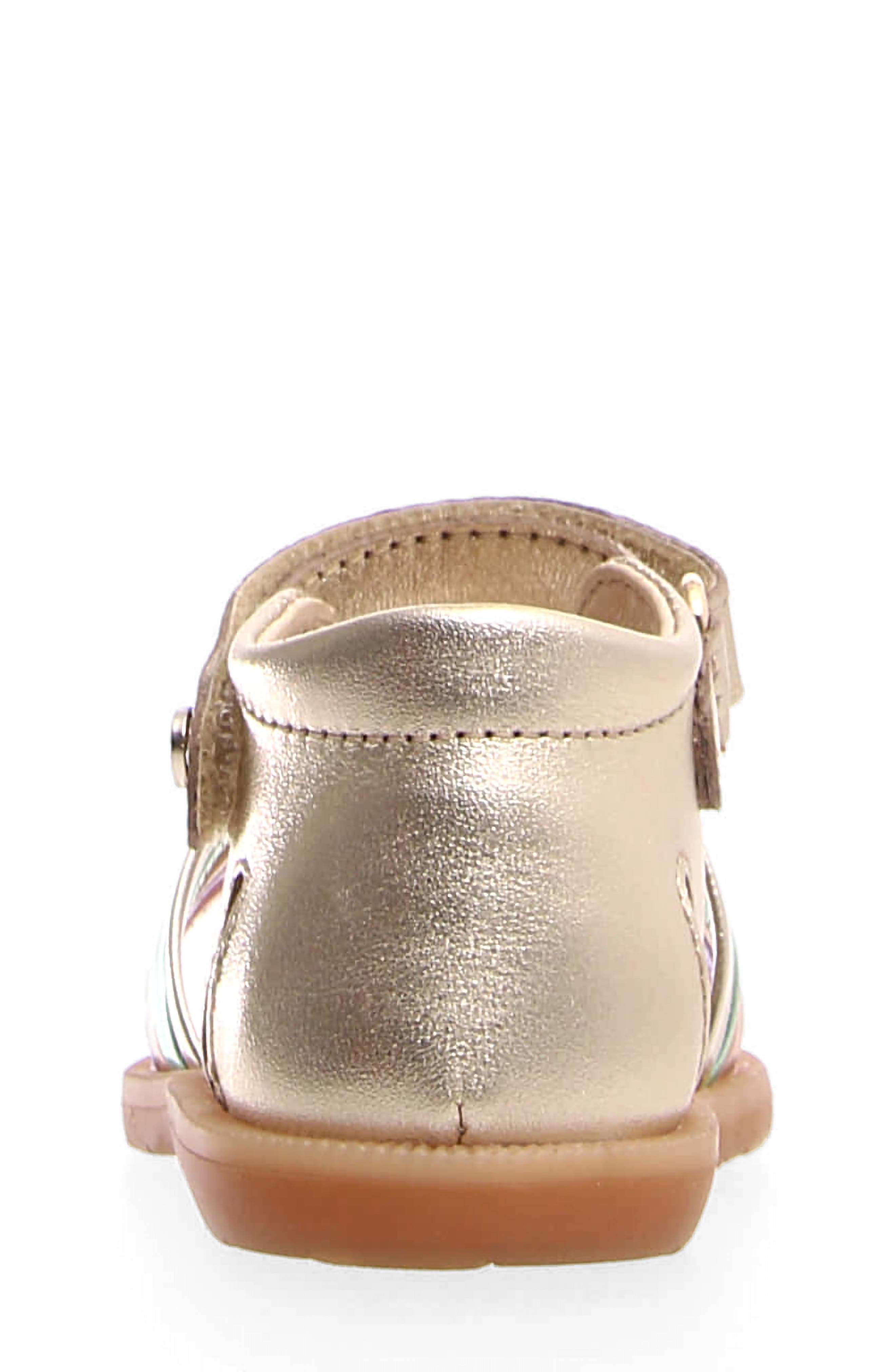 Kids' Rubino Metallic Sandal, Alternate, color, GOLD/ RAINBOW MUTLI