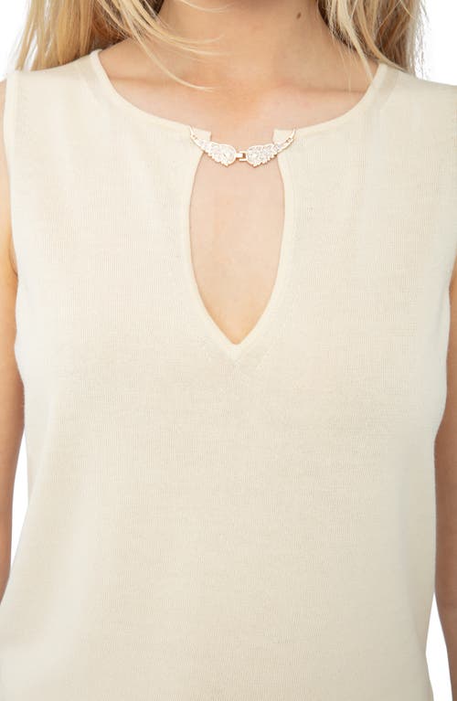 Shop Zadig & Voltaire Sayani Crystal Detail Keyhole Neck Knit Tank