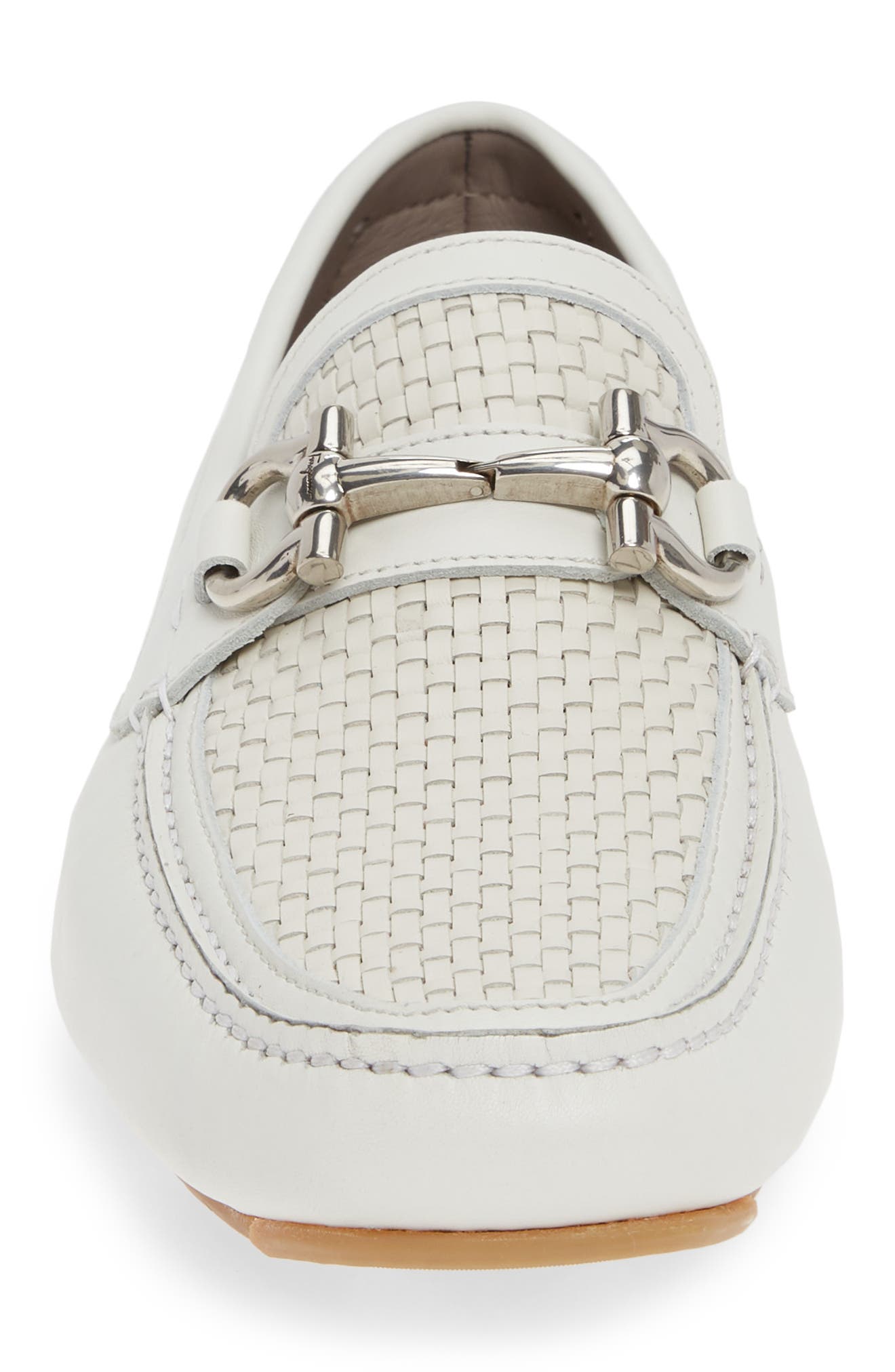 Salvatore Ferragamo Parigi Bit Driving Moccasin, Alternate, color, WHITE INTENSE