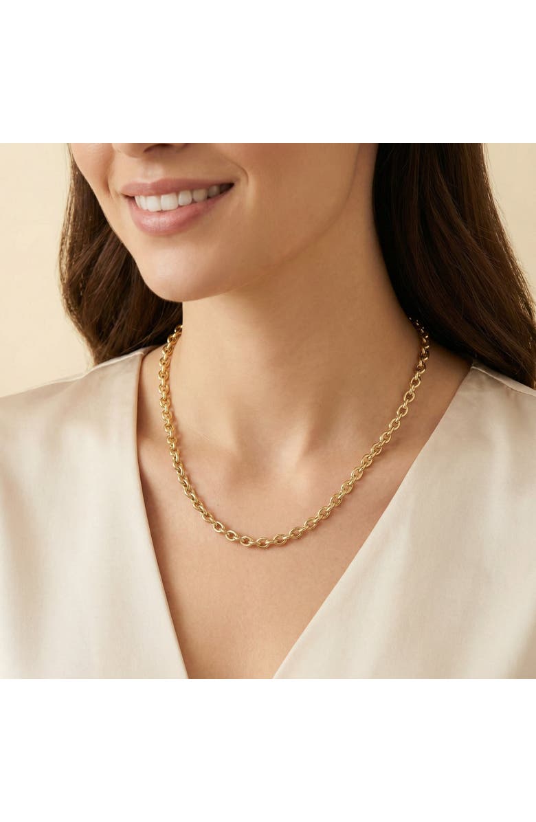 Bliss Diamond 14k Gold Women's 24" Chain Necklace 32 Grams 7.5mm Thick, Alternate, color, 14K Yellow Gold