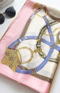 SILKSILKY Pure Mulberry Silk Printed Square Shawl Scarf