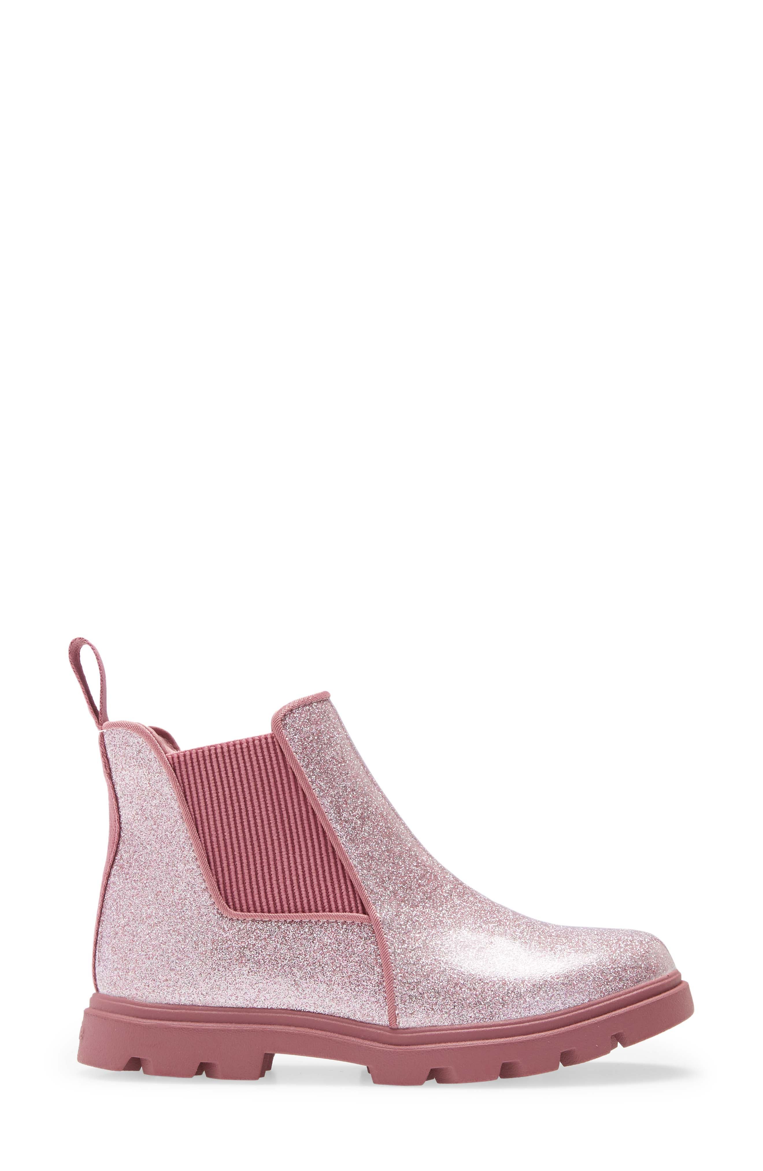 Kensington Treklite Glitter Chelsea Boot, Alternate, color, PINK GLITTER/ TEMPLE PINK
