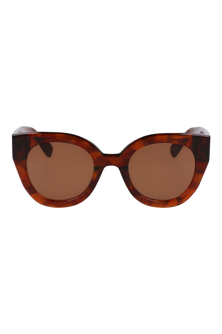 Heritage 49mm Small Round Sunglasses, Main, color, TEXTURED BROWN