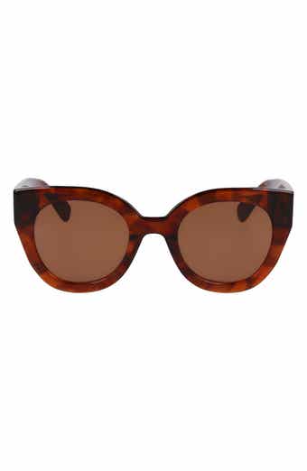 Longchamp Heritage 49mm Small Round Sunglasses