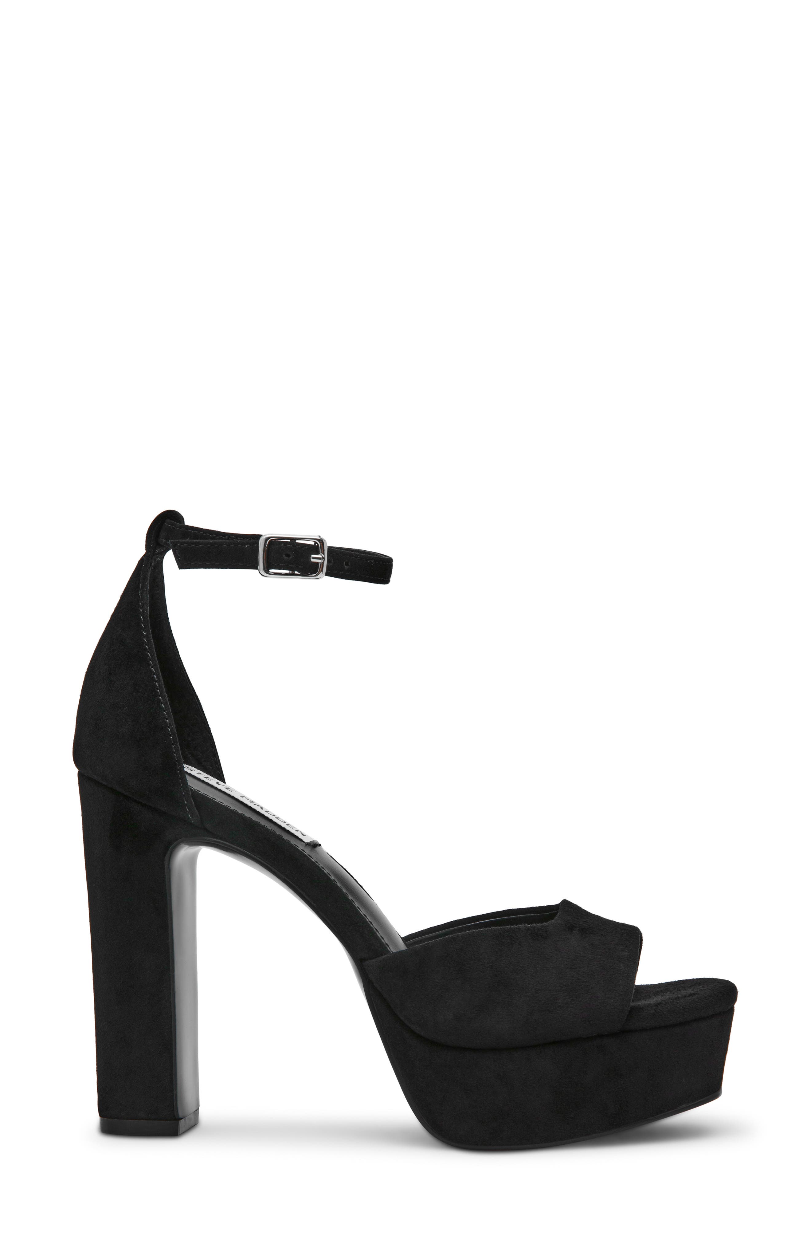 Ana Ankle Strap Platform Sandal, Alternate, color, BLACK SUEDE