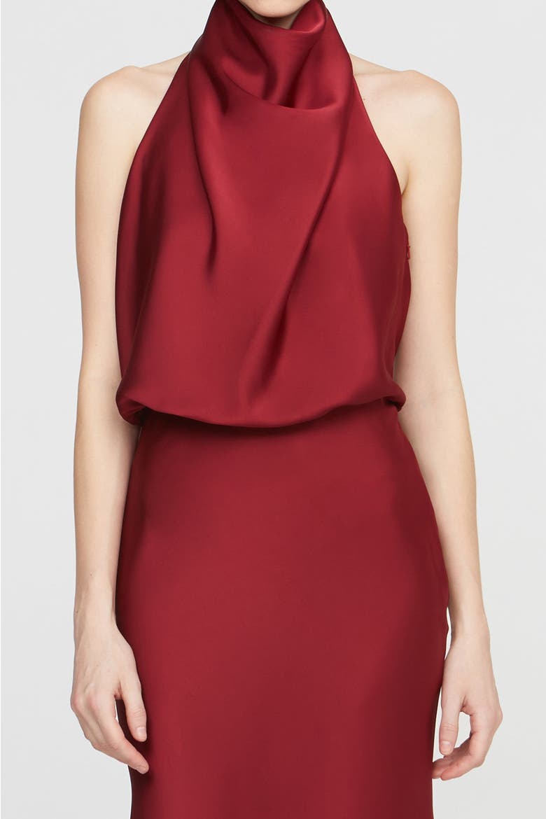 Ada Satin Gown, Alternate, color, Ruby
