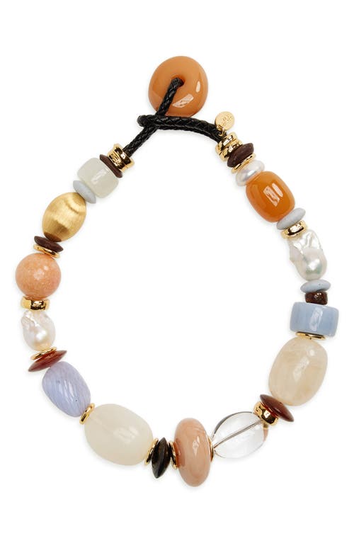 Lizzie Fortunato Monument Beaded Collar Necklace In Multi