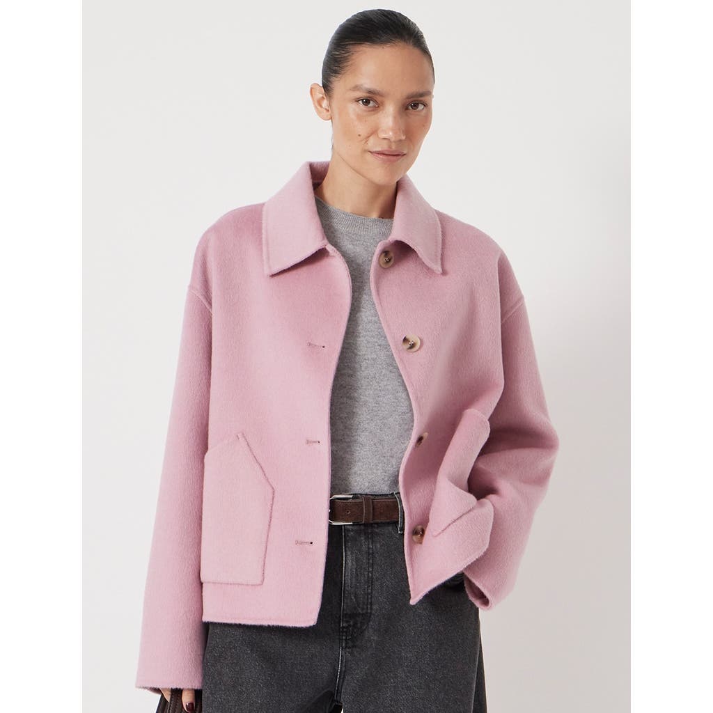 Hush Pure Wool Double Faced Jacket In Pink
