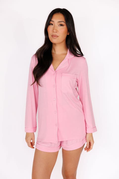 Long Sleeve & Short Pajama Set