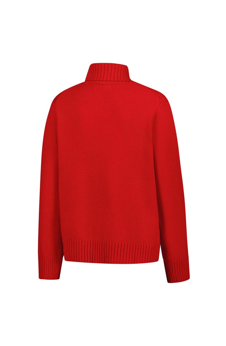 Gameday Social Women's Gameday Social Scarlet Ohio State Buckeyes Chenille Turtleneck Sweater, Alternate, color, Scarlet