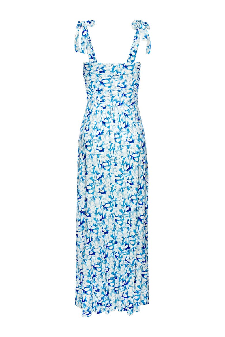 Tie Strap Maxi Dress, Alternate, color, Blue Multi