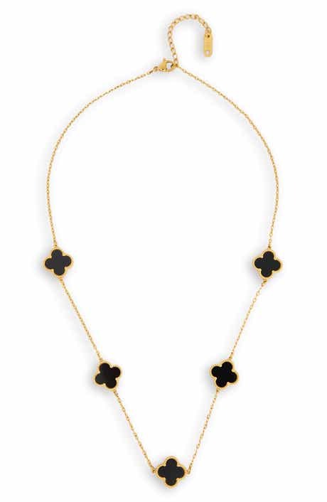 SAACHI Clover Station Charm Necklace