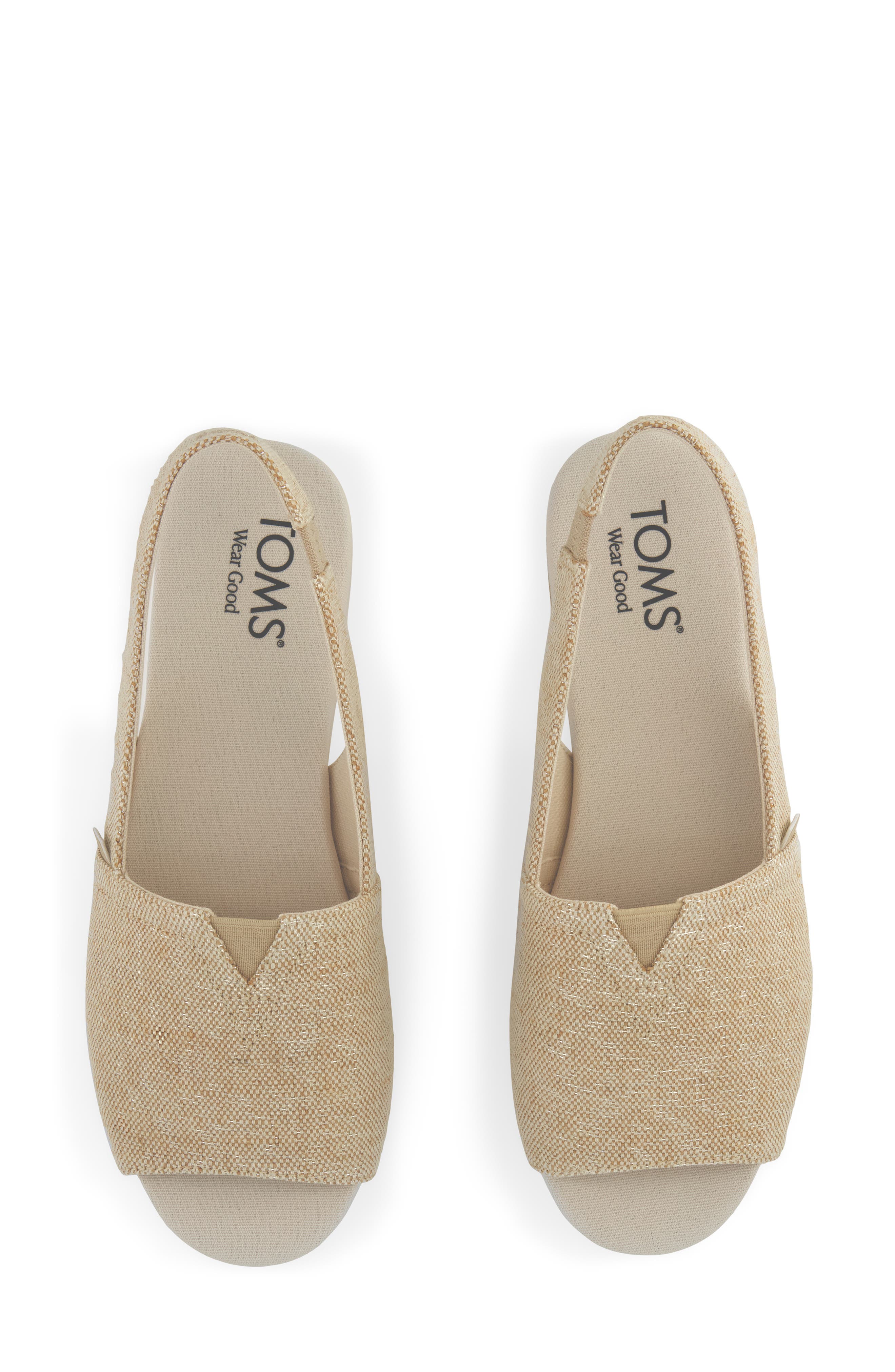 Alpargata Slingback Sandal, Alternate, color, GOLD