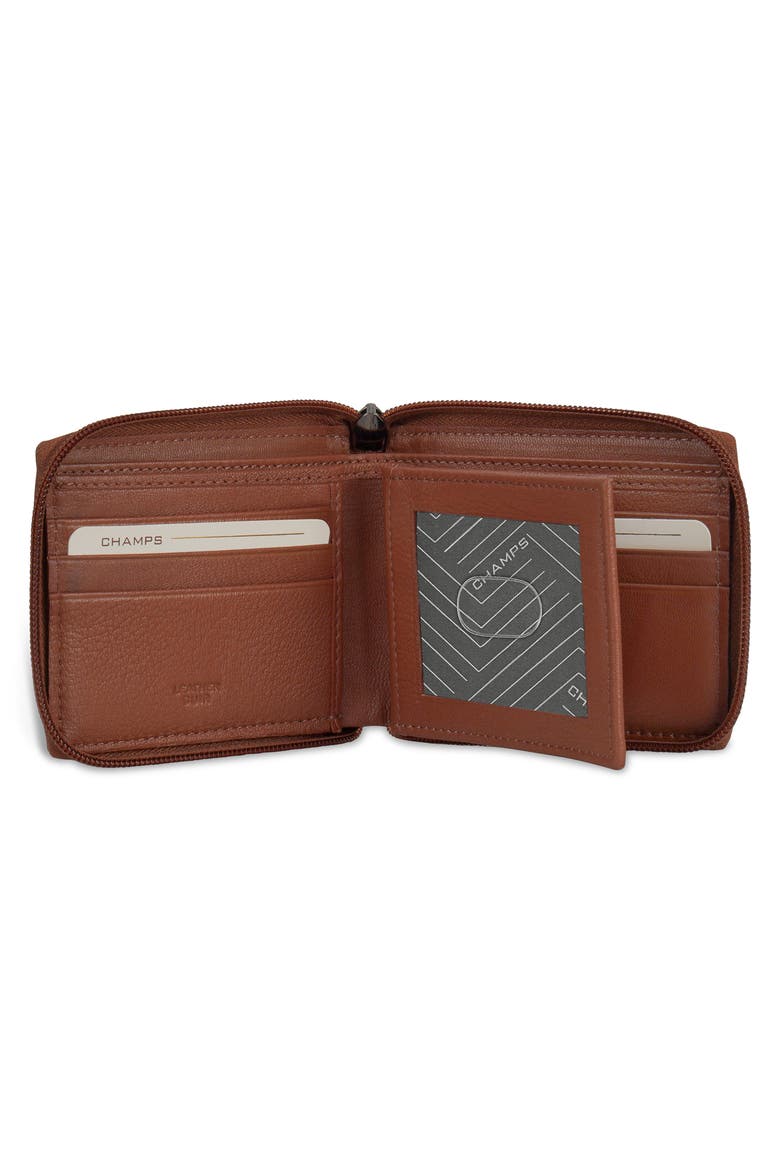 Onyx Zip Around Bifold Wallet, Alternate, color, BROWN