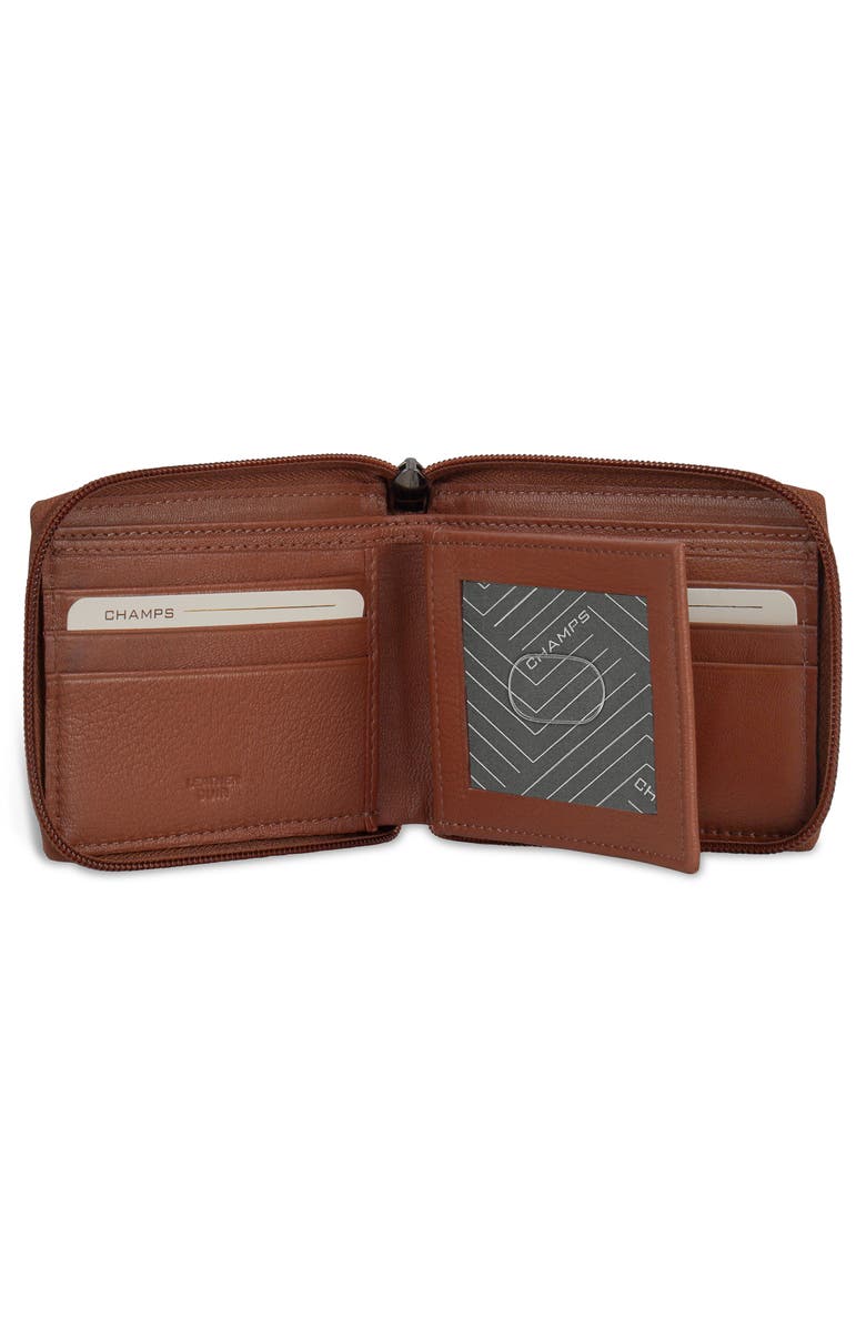 CHAMPS Onyx Zip Around Bifold Wallet, Alternate, color,