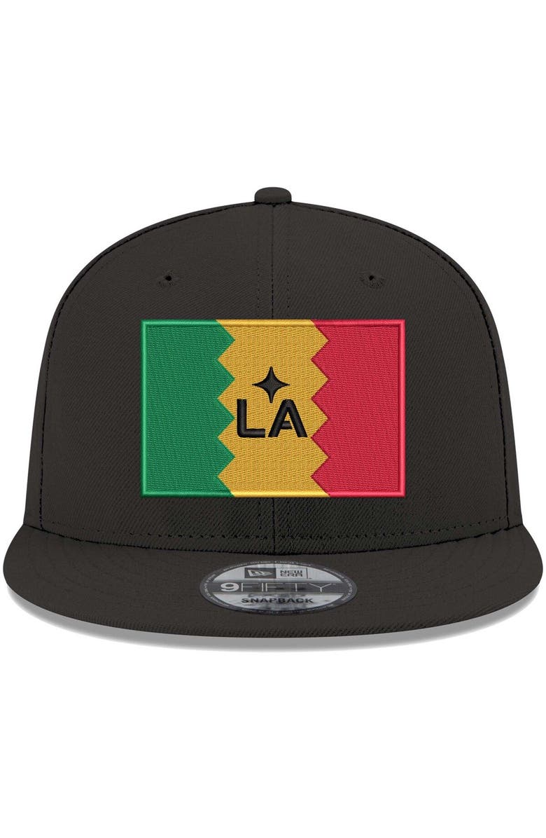 New Era Men's New Era Black LA Galaxy Jersey Hook 9FIFTY Snapback Hat, Alternate, color, 